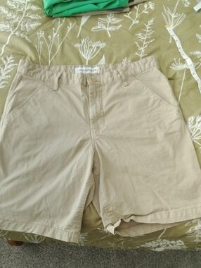 Calvin Klein Men's Khaki Flat Front Chino Shorts